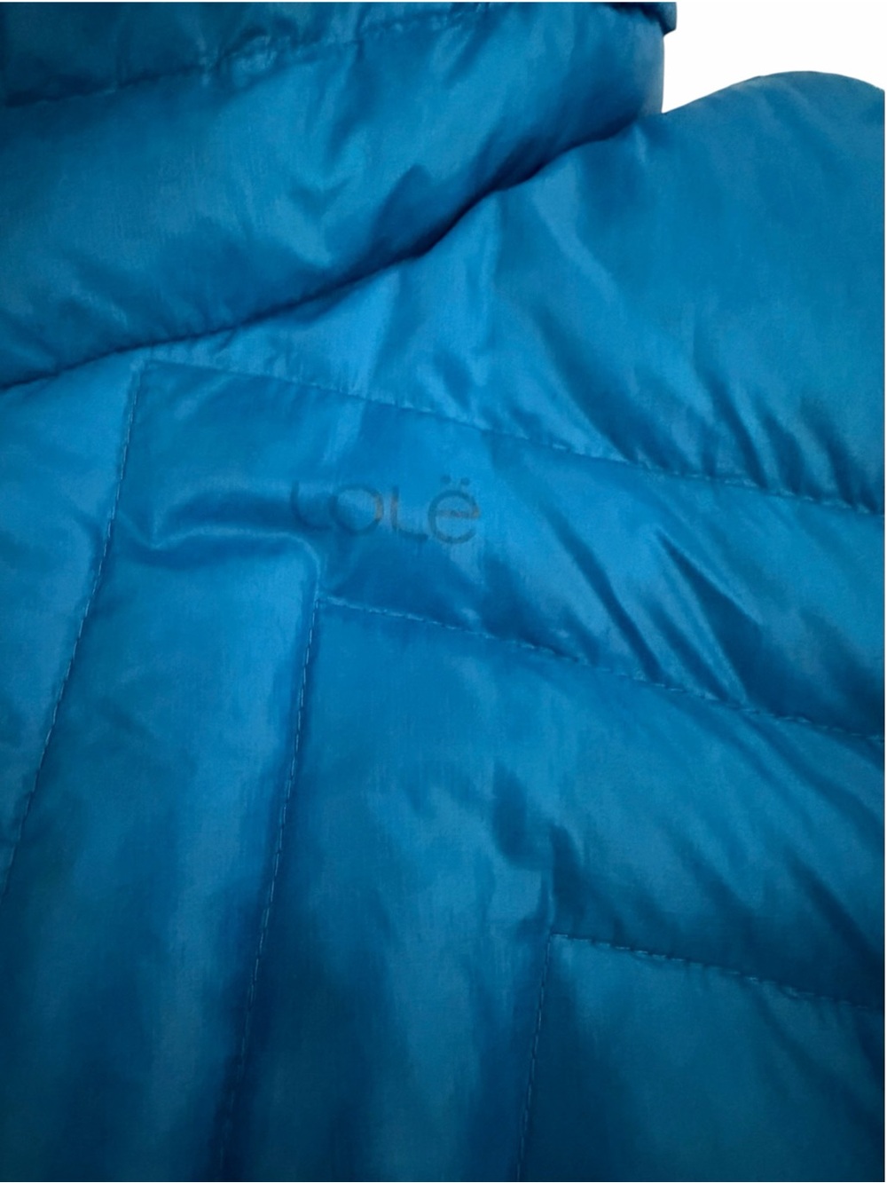 LOLË Blue Lightweight Duck Down Hooded Puffer Jacket size L - Picture 5 of 14